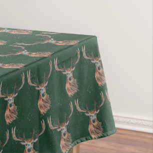Weihnachts Hirsch Tier Wasserfarbe Festlich Tischdecke