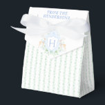 Weihnachts-Hirsch-Wappen | Monogramm Geschenkschachtel<br><div class="desc">Das elegante Aquarellmonogramm-Wappen verleiht dieser Gefälligkeitsbox einen schönen und zeitlosen Look. Auf der unteren Hälfte der Schachtel befindet sich ein Blumenmuster. Die Farben sind schlinggrün und blau. Wenn Sie Fragen haben oder Hilfe beim Anpassen dieses Tags benötigen,  wenden Sie sich bitte an uns. Ich helfe gerne.</div>