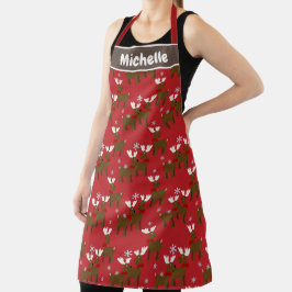 Weihnachts-Hirschmuster Schürze