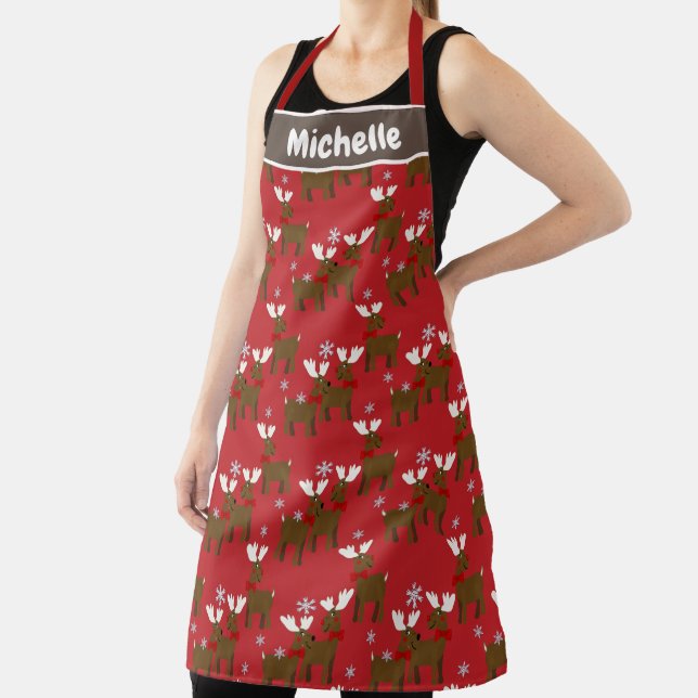 Weihnachts-Hirschmuster Schürze (InSitu)
