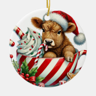 Weihnachts-Hochland Kuh Weihnachtsschmuck