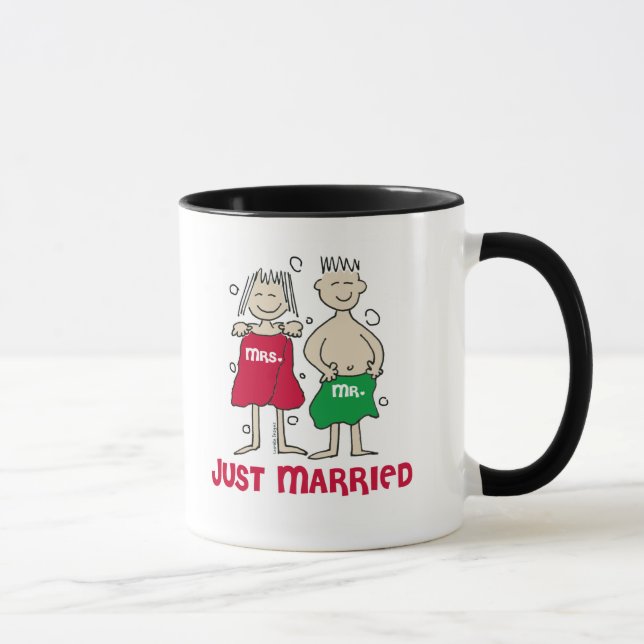 Weihnachts Hochzeit Mr. Just Married Tasse (Rechts)