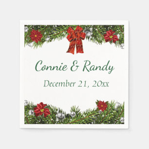 Weihnachts-Hochzeit Napkins Serviette