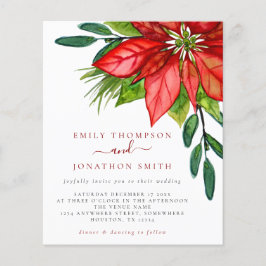 Weihnachts-Hochzeit Poinsettia Hochzeitseinladung