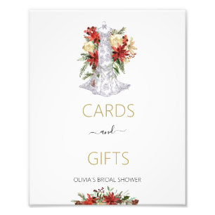Weihnachts-Hochzeitskarte und Girts-Zeichen Fotodruck
