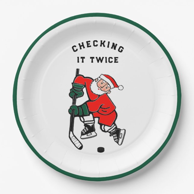 Weihnachts Hockey Party Paper Teller Napkin (Vorderseite)