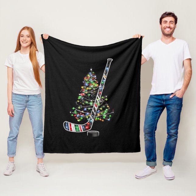 Weihnachts-Hockey-Sportball-Weihnachtsmannmütze Xm Fleecedecke (Beispiel)