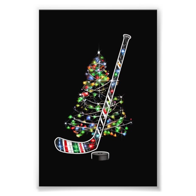 Weihnachts-Hockey-Sportball-Weihnachtsmannmütze Xm Fotodruck (Vorne)