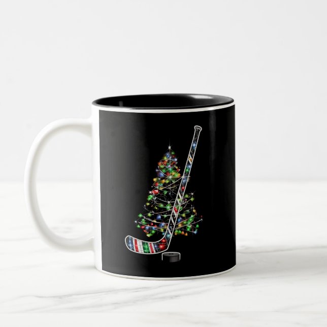 Weihnachts-Hockey-Sportball-Weihnachtsmannmütze Xm Zweifarbige Tasse (Links)