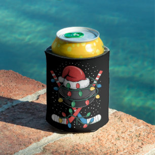 Weihnachts-Hockey-Xmas-Santa-Sportmütze Ball Dosenkühler