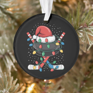Weihnachts-Hockey-Xmas-Santa-Sportmütze Ball  Ornament