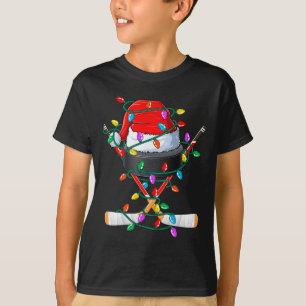 Weihnachts-Hockey Xmas Santa Srts Hut Ball Kinder T-Shirt
