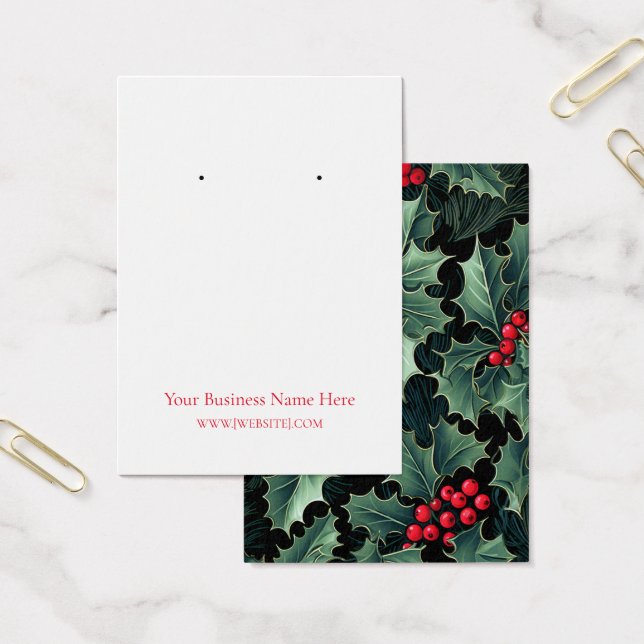 Weihnachts Holend Earring Display Card (Büro)
