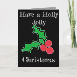 Weihnachts Holly Berries Grußkarte Feiertagskarte