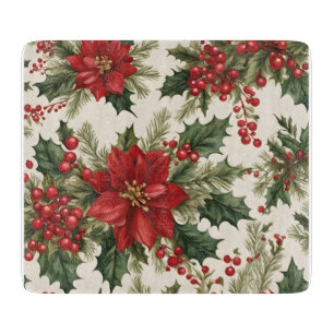 Weihnachts-Holly & Berries-Schneiderschaft Schneidebrett