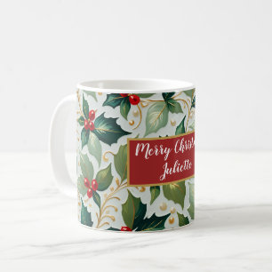 Weihnachts Holly Kaffeetasse