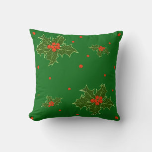 Weihnachts Holly Kissen