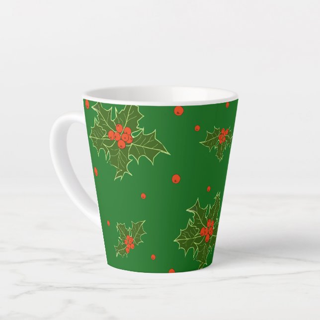 Weihnachts Holly Milchtasse (Linke Ecke)