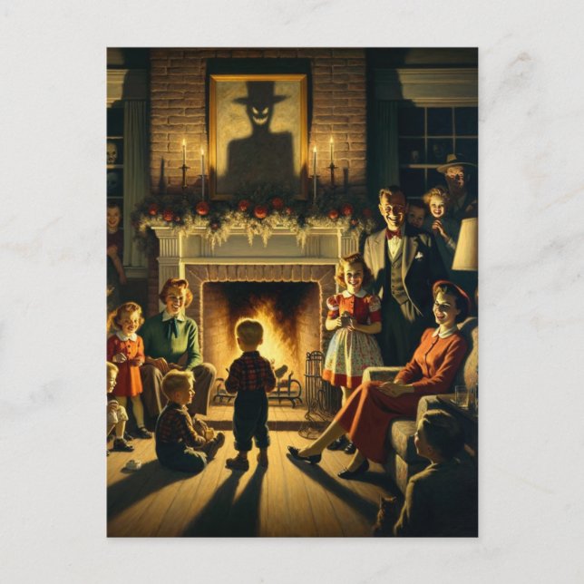 Weihnachts-Horror Postkarte (Vorderseite)