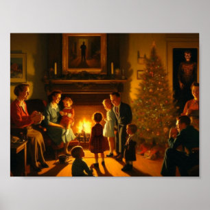 Weihnachts-Horror Retro Vintag Poster