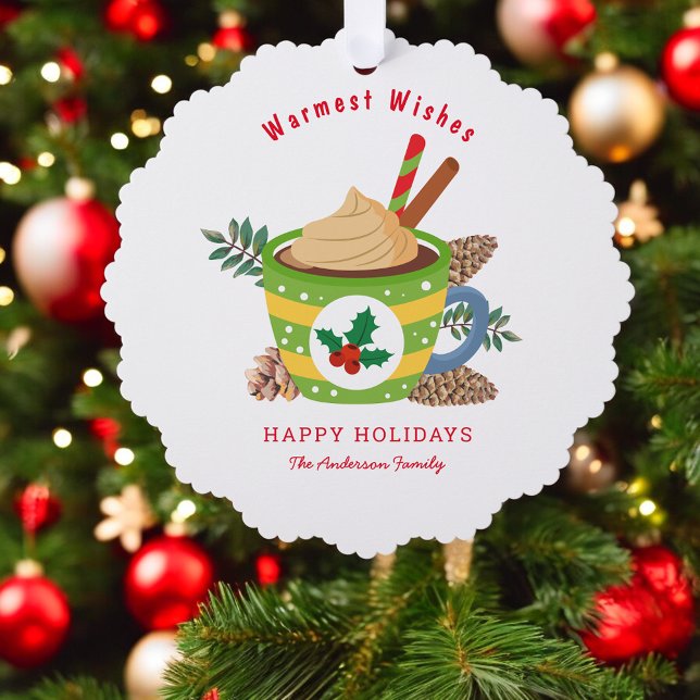 Weihnachts-Hot-Chocolate-Cup Ornament Karte (Von Creator hochgeladen)