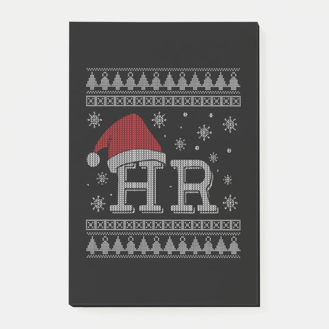Weihnachts-HR-Urlaub Funny Human Resources Xmas Post-it Klebezettel (Vorderseite)