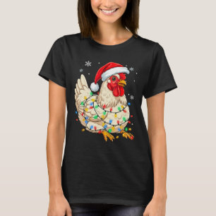Weihnachts-Hühnerfarm-Lichter Xmas  T-Shirt