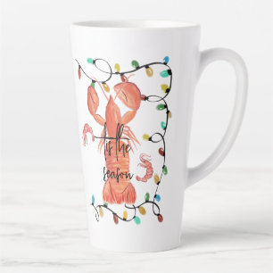 Weihnachts-Hummer-Flusskrebs-Krustentier-Aquarell Milchtasse