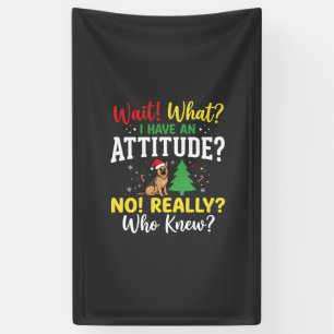 Weihnachts-Hund Attitüde Humor Banner