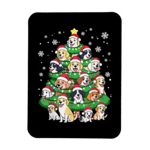 Weihnachts-Hund-Baum - Niedliche Frohe Weihnachten Magnet