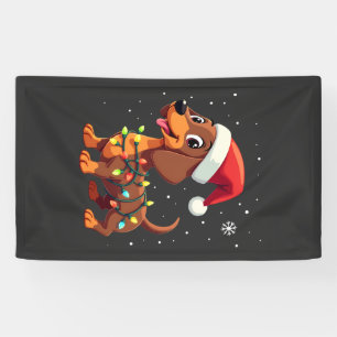 Weihnachts Hund Dachshund Nikolaus Weihnachten Wie Banner