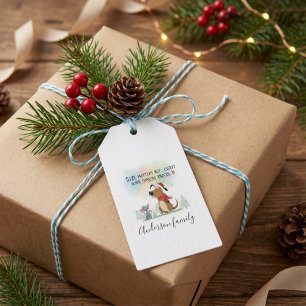 Weihnachts-Hund-Geschenk-Anhänger moderne Wasserfa Geschenkanhänger