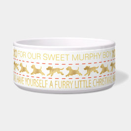 Weihnachts-Hund-Hundeschale "GOLD/UGLY SWEATER" Napf
