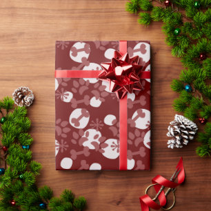 Weihnachts Hund Katze Haustier Knochen Schneeflock Geschenkpapier