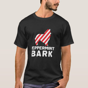 Weihnachts Hund Pfefferminz-Rinden Shetland-Schäfe T-Shirt