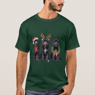Weihnachts Hund Schwarz Goldendoodle Doodle Mama W T-Shirt