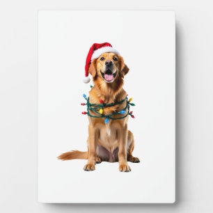 Weihnachts-Hund-Shirt, Weihnachten Golden Retrieve Fotoplatte