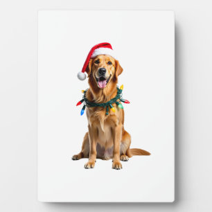 Weihnachts Hund-Shirt, Weihnachten Golden Retrieve Fotoplatte