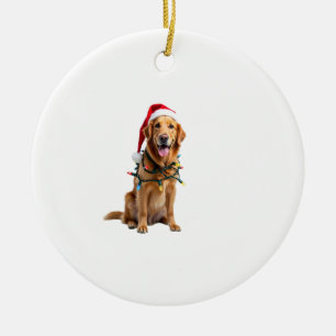 Weihnachts-Hund-Shirt, Weihnachten Golden Retrieve Keramik Ornament