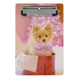 Weihnachts-Hund Welpengeschenk Gegenwart Mini Klemmbrett
