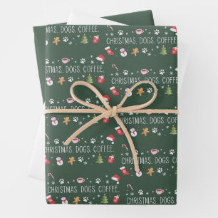 Weihnachts Hunde Kaffee Mama Cozy Winter Tierliebh Geschenkpapier Set