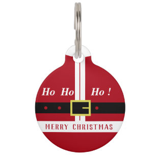 Weihnachts-Hundeanhängeschild Santa-Claus-Gürtel Haustiermarke