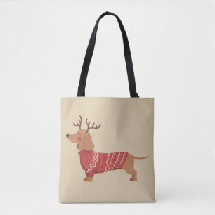 Weihnachts-Hundebesitzer Dackel Geschenk Weihnacht Tasche