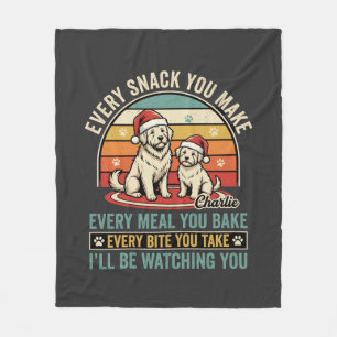 Weihnachts-Hundefreunde Snack schauen Fleecedecke