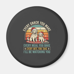 Weihnachts-Hundefreunde Snack schauen Magnet