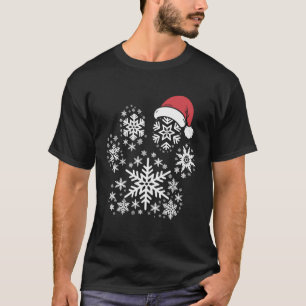 Weihnachts-Hundepfoten-Santa-Hut Besitzer-Geschenk T-Shirt