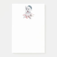 Weihnachts-Husky-Hund in einer Weihnachtsmannmütze