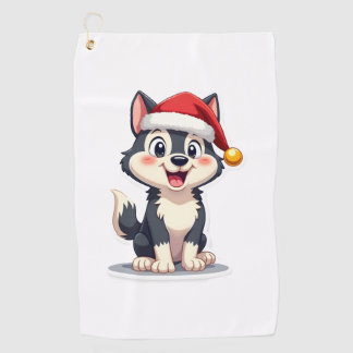 Weihnachts-Husky-Hundeliebhaber Malamute (2) Golfhandtuch