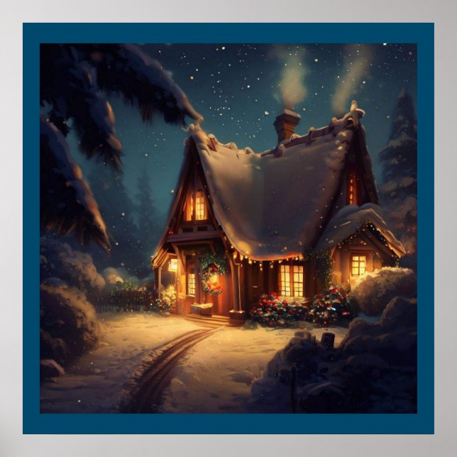 Weihnachts-Hütte 4 Poster (Vorne)