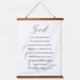 Weihnachts-Hymne Wood Topped Wall Tapestry Wandteppich Mit Holzrahmen